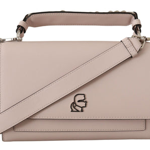 Karl Lagerfeld Bolso De Hombro Elegance De Cuero Malva