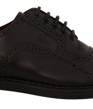 Dolce & Gabbana Purple Leather Oxford Wingtip Formal Shoes