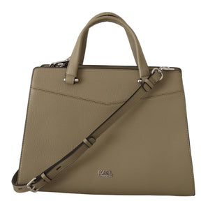 Karl Lagerfeld Enchanting bolso tote de cuero verde salvia