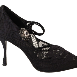 Dolce & Gabbana Elegant Black Lace Stiletto Pumps