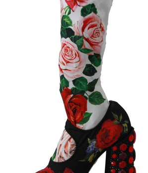 Dolce &amp; Gabbana Floral Embellished Socks Boots