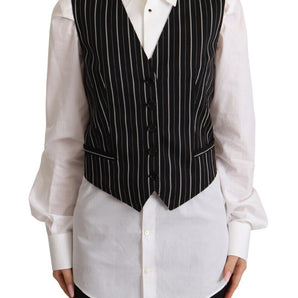 Dolce & Gabbana Elegant V-Neck Sleeveless Wool-Blend Vest