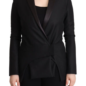 Costume National Elegante Blazer Cruzado Negro