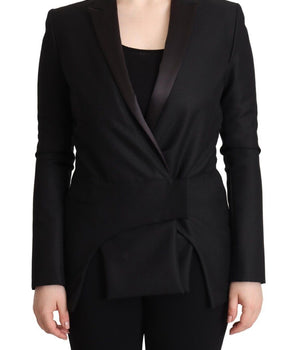 Costume National Elegante Blazer Cruzado Negro