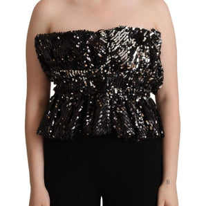 Aniye By Elegant Strapless Sequined Top