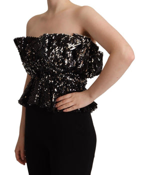 Aniye By Elegant Top Sin Tirantes Con Lentejuelas