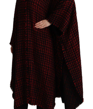 Dolce &amp; Gabbana Elegante chaqueta abrigo de manga larga roja y negra