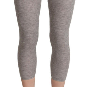 Ermanno Scervino Leggings cortos grises elegantes y ajustados