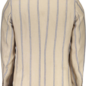 Gant Chaqueta clásica de lino con botonadura sencilla en color beige