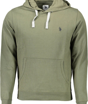 ASOCIACIÓN DE POLO DE EE. UU. Suéter de algodón verde para hombre