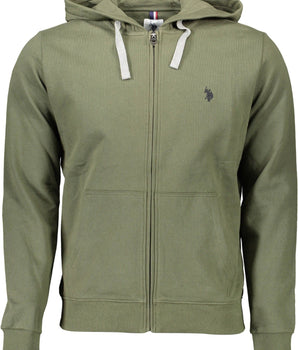 ASOCIACIÓN DE POLO DE EE. UU. Suéter de algodón verde para hombre