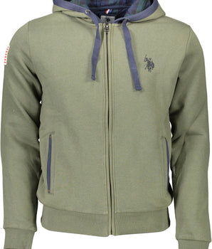 US POLO ASSN. Men's Green Cotton Sweater