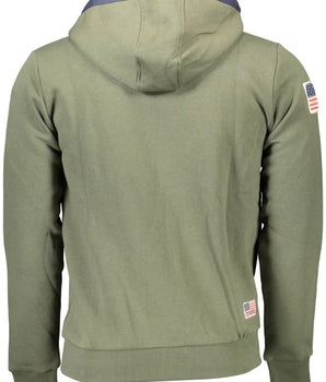 US POLO ASSN. Men's Green Cotton Sweater