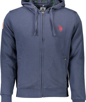 US POLO ASSN. Men's Blue Cotton Sweater