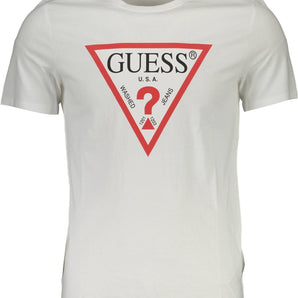 Guess Jeans White Cotton Men T-Shirt