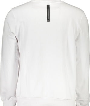 Cavalli Class White Cotton Men Sweater