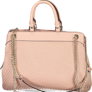 Guess Jeans Chic bolso de hombro rosa con asa de cadena