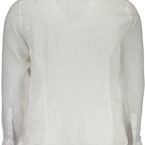 La Martina White Linen Men Shirt