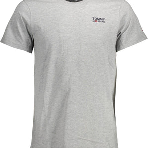 Tommy Hilfiger Gray Cotton Men T-Shirt