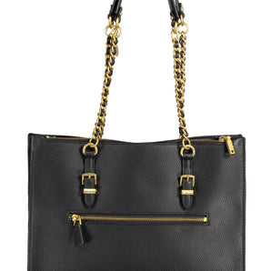 Guess Jeans Chic bolso de hombro negro con correa de cadena