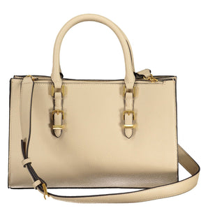 Guess Jeans Chic Bolso De Mano Con Doble Compartimento Beige