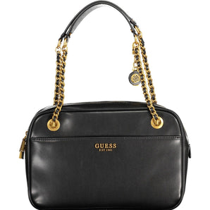 Guess Jeans Elegante bolso de hombro con cadena negro