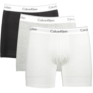 Calvin Klein Gray Cotton Men Boxer Brief