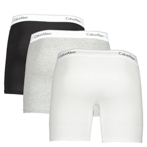 Calvin Klein Gray Cotton Men Boxer Brief