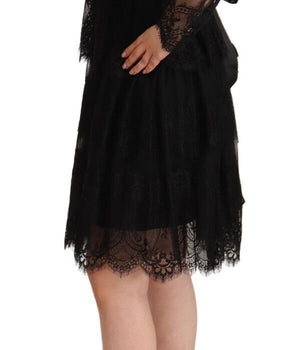 Vestido recto de manga larga con encaje floral elegante de Aniye By