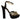 Dolce &amp; Gabbana Elegant Black Gold Ankle Strap Heels Sandals