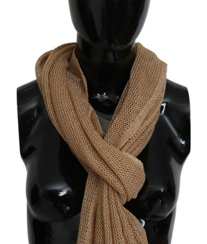 GF Ferre Brown Neck Wrap Winter Shawl Foulard Scarf