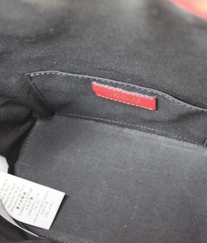 Versace Red Quilted Leather Drawstring Shoulder Bag Bucket Crossbody Handbag