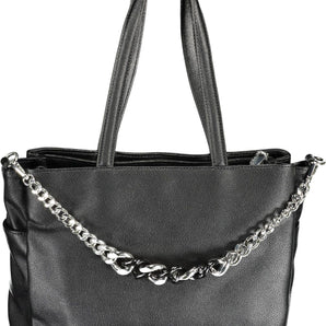 BYBLOS Elegant Black Chain-Strap Handbag