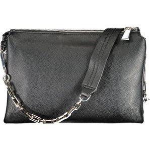 BYBLOS Elegant Chain-Handle Black Shoulder Bag