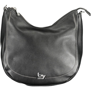 BYBLOS Elegant Black Polyurethane Handbag