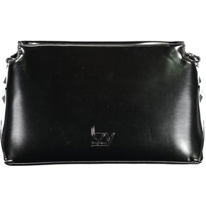 BYBLOS Elegante bolso de hombro negro con detalles en contraste