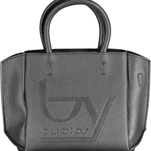 BYBLOS Elegant Black Two-Handle Tote with Shoulder Strap