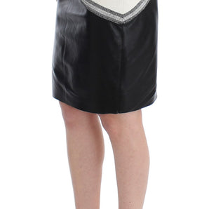 Sachin &amp; Babi Elegant Leather Liza Skirt in Black and Gray