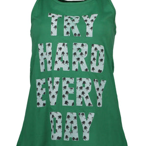 Silvian Heach Green Cotton Women Tank Top