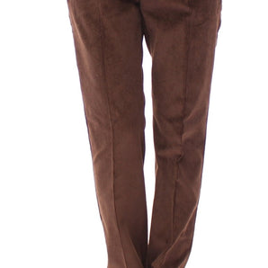 Dolce &amp; Gabbana Elegant Brown Cotton Trousers