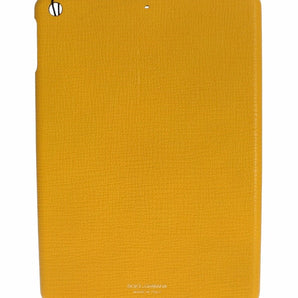 Dolce &amp; Gabbana Chic Yellow Leather Tablet Case