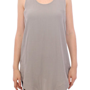 Comeforbreakfast Elegant Gray Viscose Top – Timeless Style