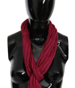 John Galliano Bordeaux Neck Wrap Shawl Foulard Scarf