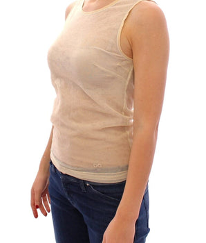 Dolce & Gabbana Elegant Beige Tank Top Blouse Dolce & Gabbana 