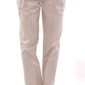 Dolce &amp; Gabbana Elegant Beige Regular Fit Cotton Pants