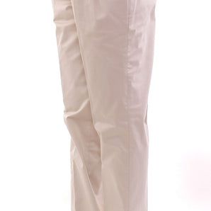 Dolce &amp; Gabbana Elegant Beige Regular Fit Cotton Pants