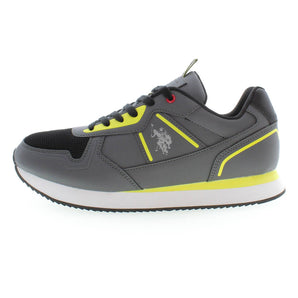 US POLO ASSN. Sleek Gray Sporty Sneakers with Logo Accents