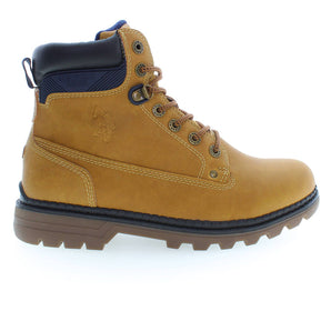 US POLO ASSN. Beige High-Top Boots with Logo Detailing