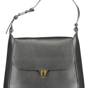 Coccinelle Elegant Leather Shoulder Bag with Turn Lock Closure