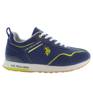 US POLO ASSN. Sporty Elegance Lace-Up Sneakers in Blue